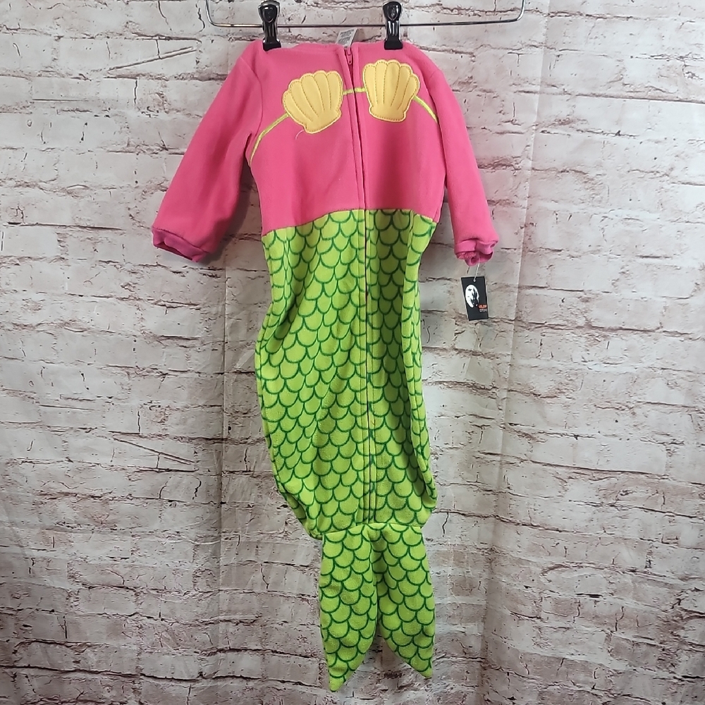mermaid girls outfit 1 piece with hood one size fits most infant new nwt